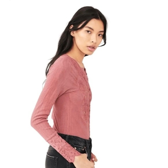 Free People Sidelines Top in Roan Rouge Size S - Picture 3 of 5